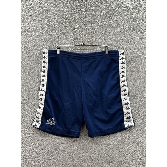 Kappa Tape Logo Lampas Blue Athletic Sweat-shorts Shorts Men’s Size Large